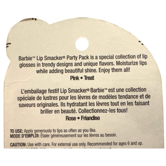 Vintge BONNE BELL Lip Smacker BARBIE #252 8pc Bubble Font PINK & TREAT Balms '09 - Picture 7 of 7